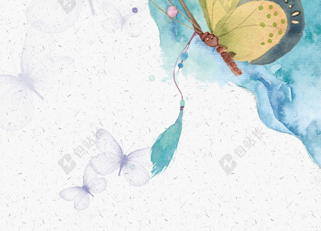水墨蝴蝶背景素材