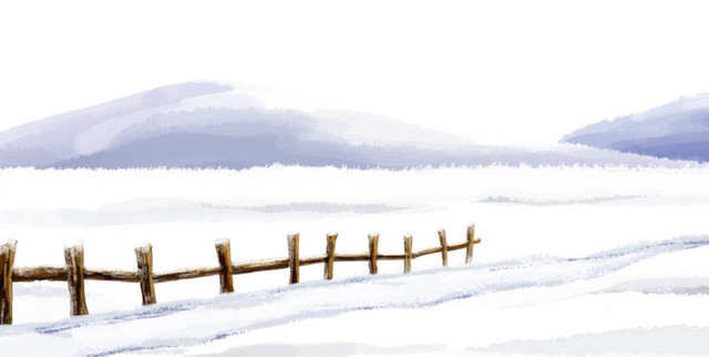 文艺冬季立冬雪景