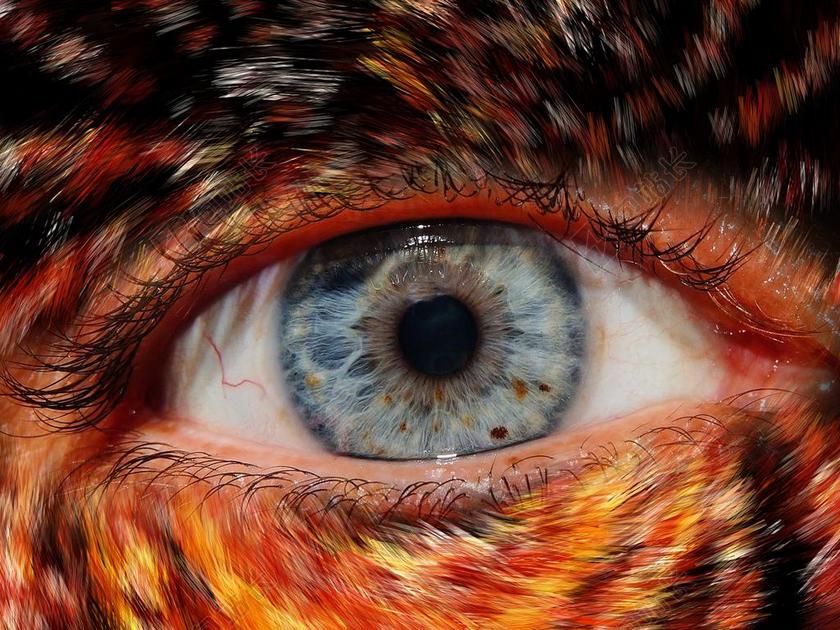 瞳孔夸张令人毛骨悚然背景图片