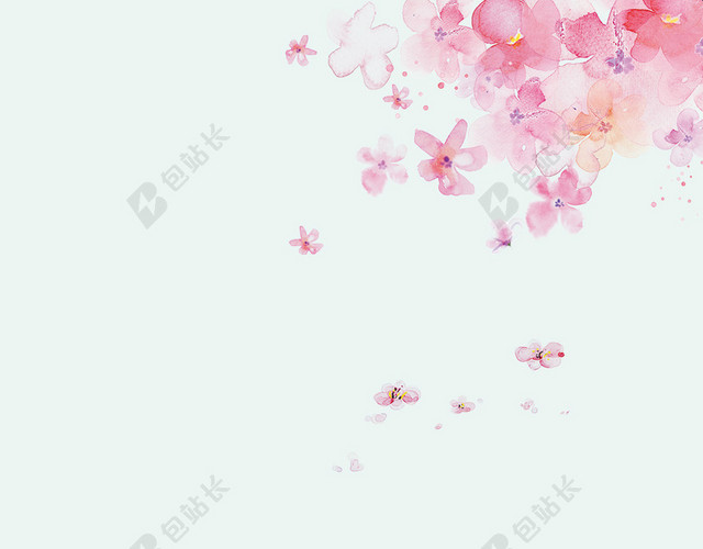 唯美玉兰花手绘PSD分层H5背景素材