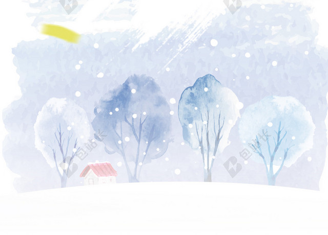 温暖冬季雪花海报背景