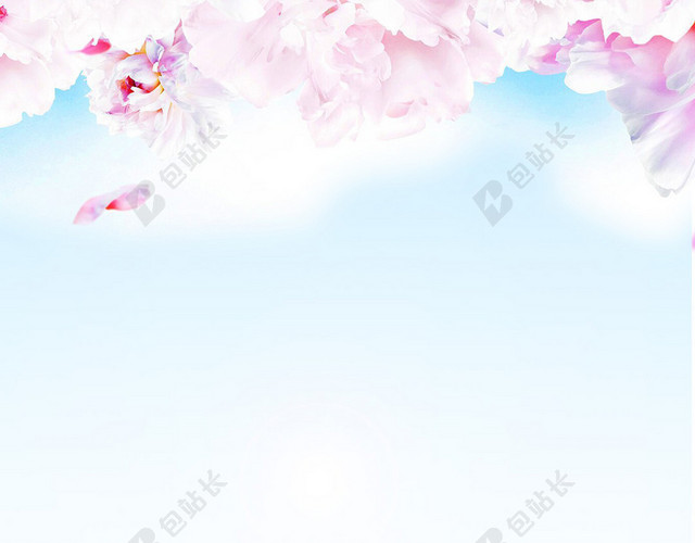 水彩粉色花卉妇女节H5背景