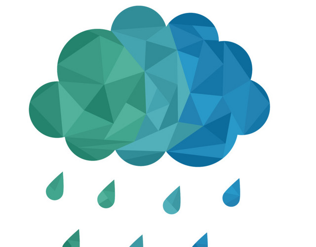 扁平化 雨 雨滴免