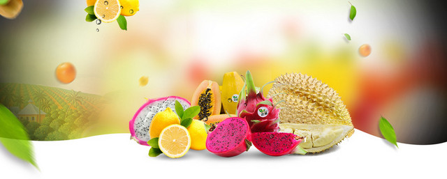 淘宝美食大气水果清新网站背景BANNER