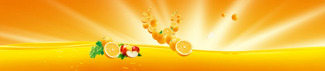 水果橙子背景BANNER