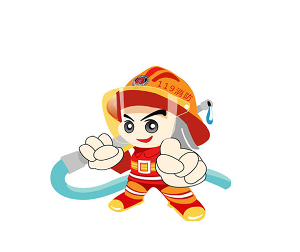 卡通消防叔叔