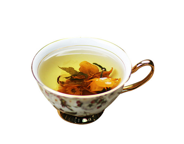 特色混合桂花茶素材