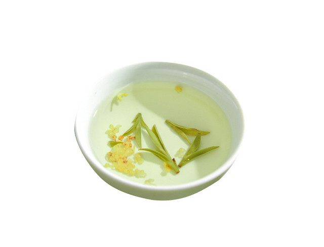 龙井桂花混合茶素材
