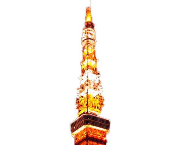 日本东京塔夜景 景