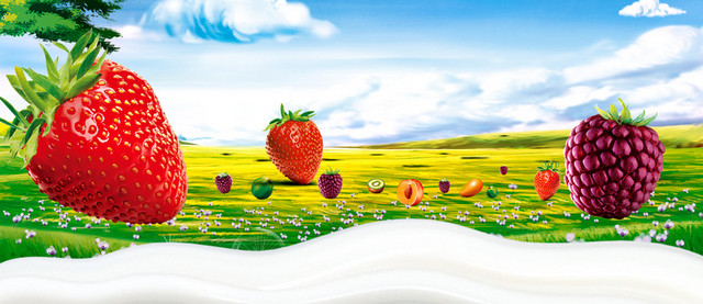 牛奶乳制品背景BANNER