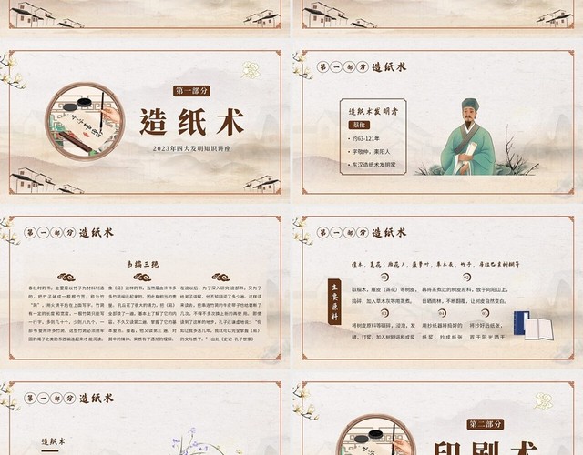 2023年四大发明知识学习PPT课件