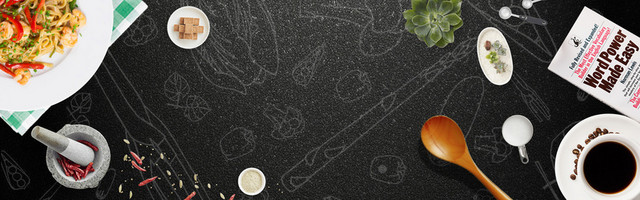食物卡通黑色海报BANNER背景