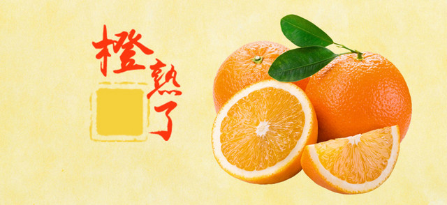 橙子成熟了纹理BANNER