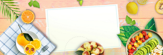 清新食物俯视图BANNER
