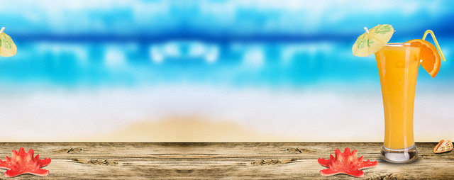 清新水果维生素饮品背景BANNER