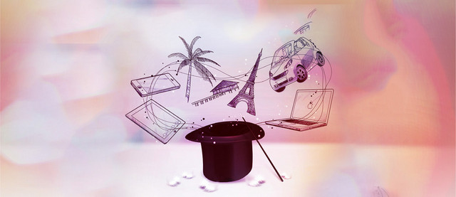 卡通手绘魔术背景BANNER