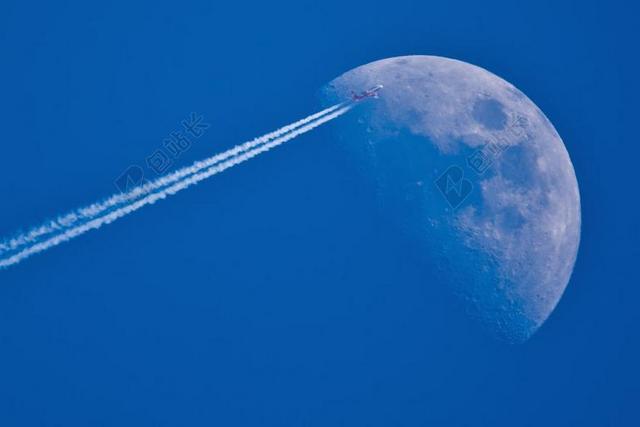 带我飞向月球 月球 飞机 天空 轨迹