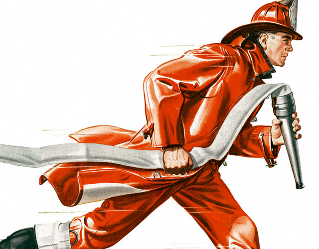 消防官兵插画