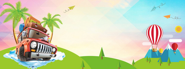 亲子周末旅游童趣BANNER