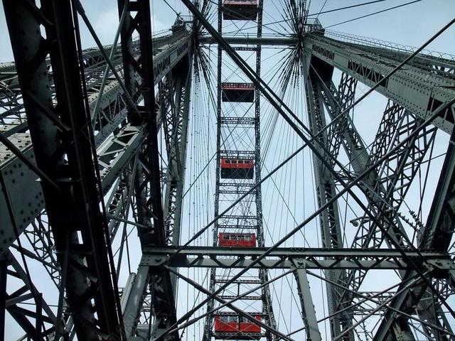 建筑简约维也纳奥地利摩天轮背景图片