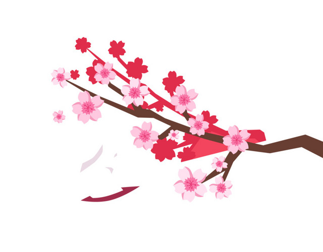 中秋梅花月兔元素