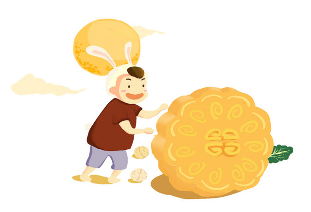黄色月饼食物元素