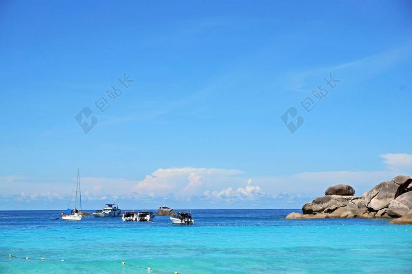 泰国 斯米兰岛 海 船