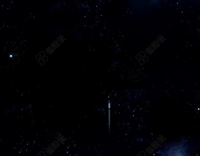 黑色星空城市建筑夜景背景