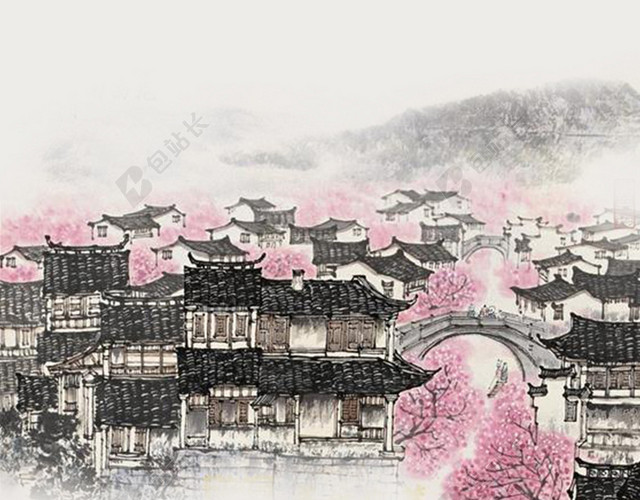 水墨艺术海报背景