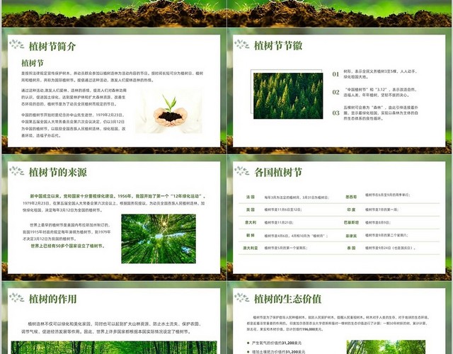 绿色实拍风植树节主题班会