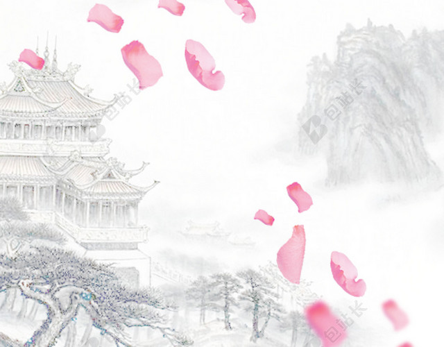 烟花三月中国风背景