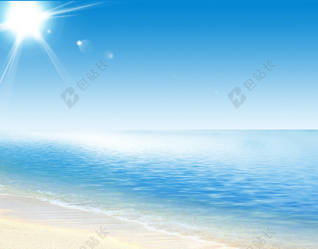 简约沙滩背景