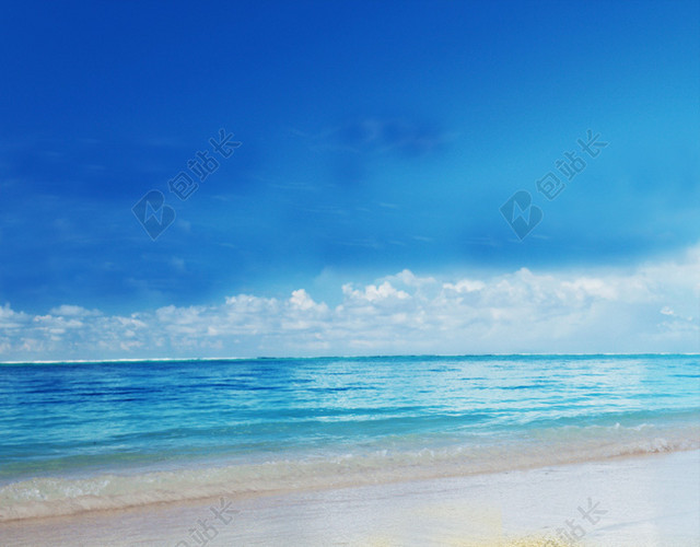 海滩蓝色海水背景