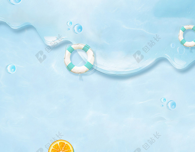 夏季沙滩泳海边旅游休闲海报