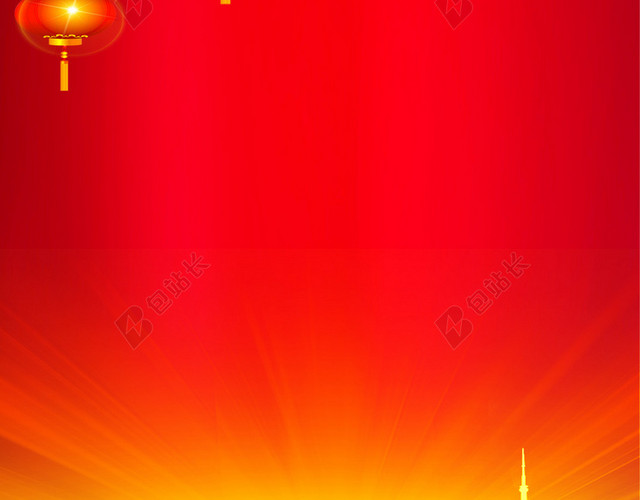 中国红喜庆灯笼H5背景素材