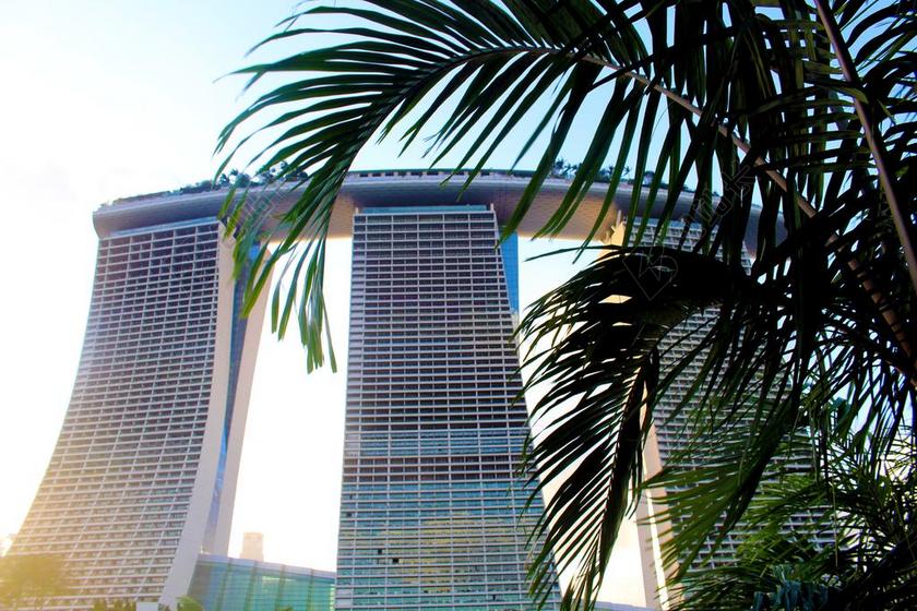 酒店建筑简约现代化背景图片