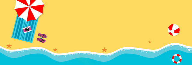 夏日上新卡通童趣黄色BANNER