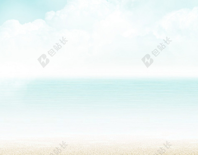 朦胧海边沙滩背景