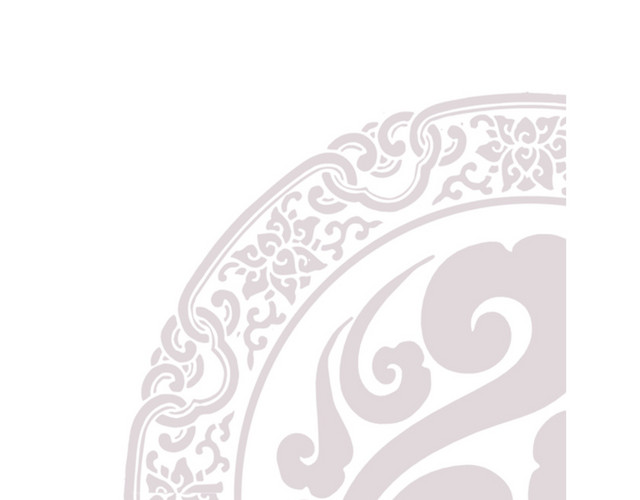 褐色中国风花纹圆圈装饰图案