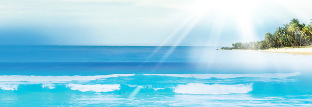 沙滩唯美背景BANNER