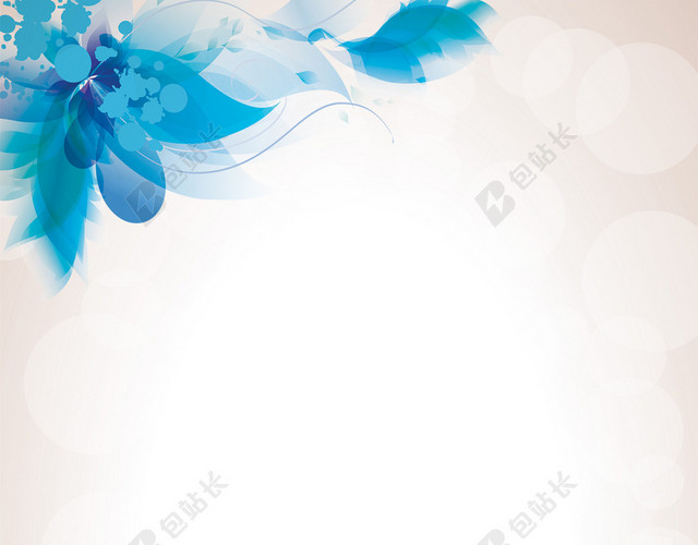 蓝色花纹背景