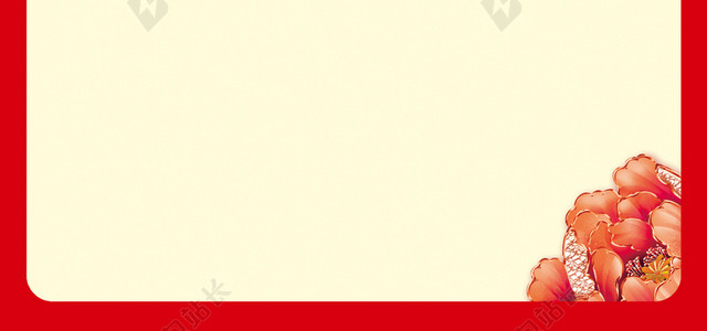 中式古典牡丹图腾婚礼请柬卡片背景素材