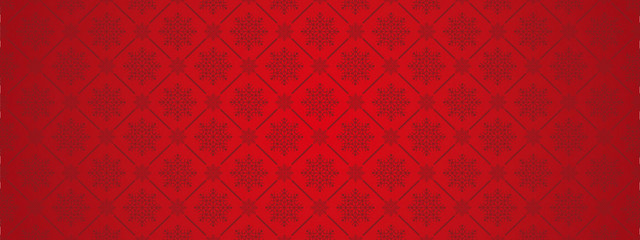 红色喜庆中国风花纹图案背景BANNER