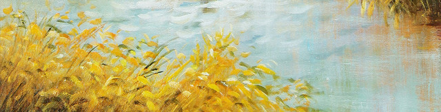 油画水草海报BANNER背景