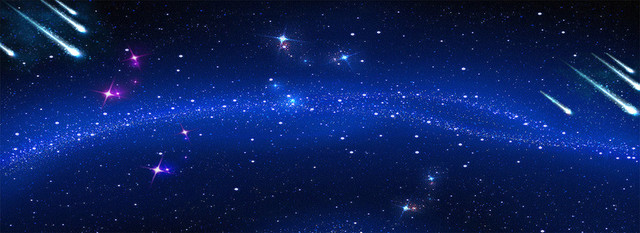 浪漫梦幻蓝色星空BANNER背景