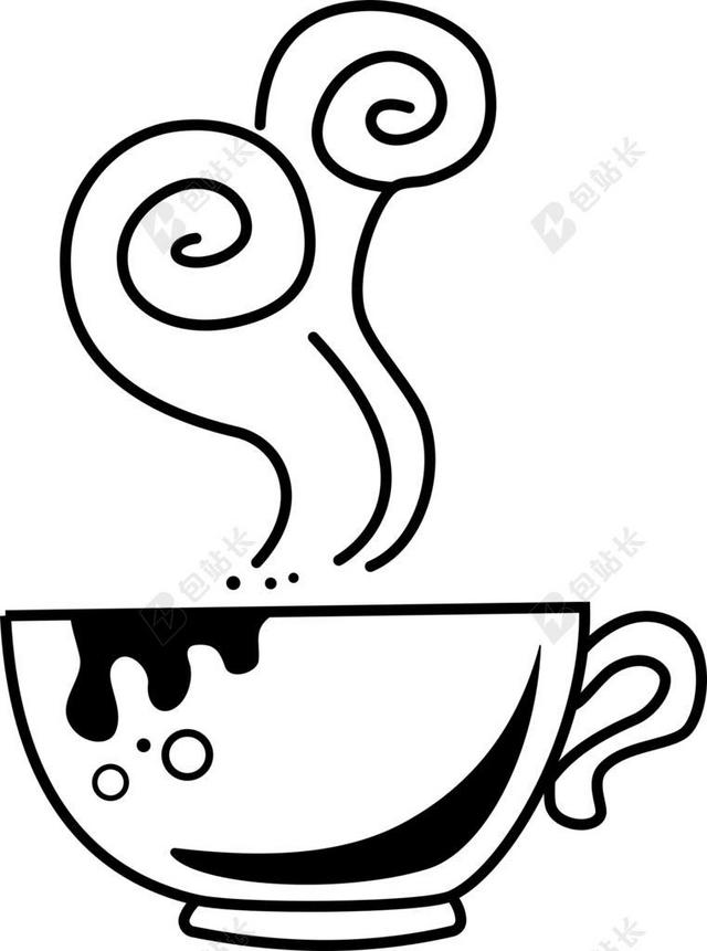 饮料 咖啡因 咖啡 杯 涂鸦 喝 手绘 热 茶点 蒸汽