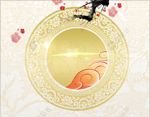 春节传统花纹主图