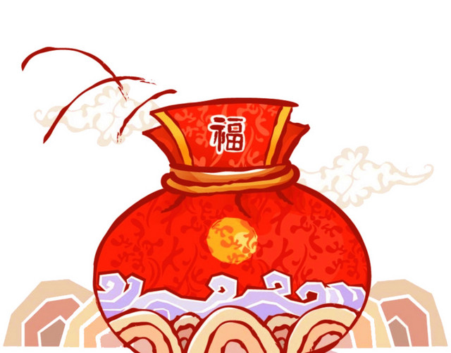 红色钱袋矢量素材