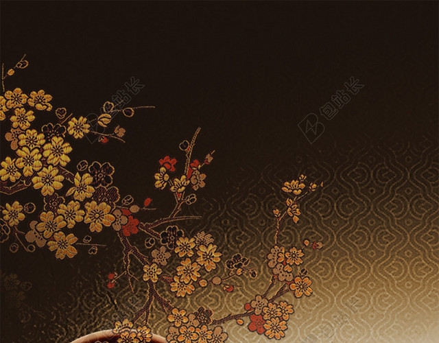 花纹纹理茶道文化H5背景