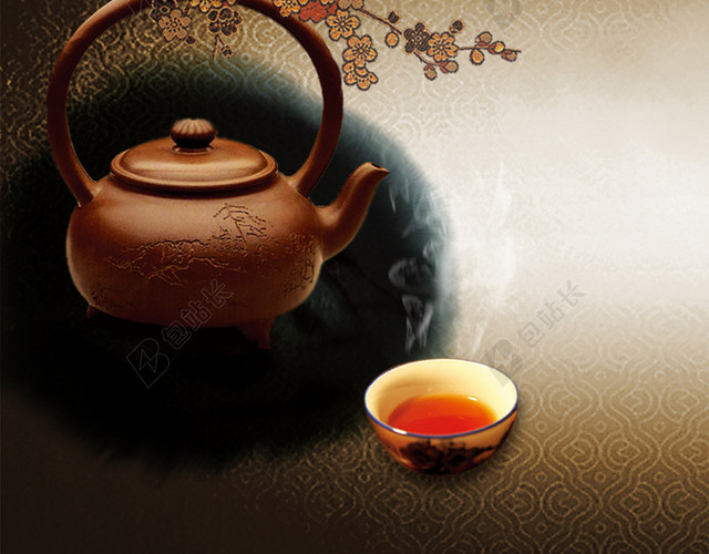 花纹纹理茶道文化H5背景